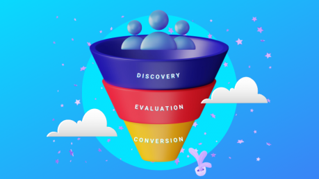 An example of a conversion funnel