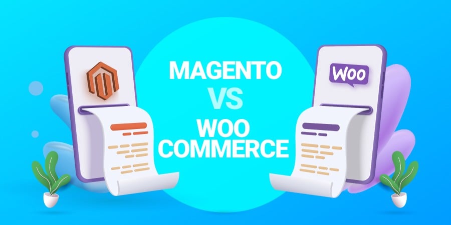 magento vs woocommerce featured image
