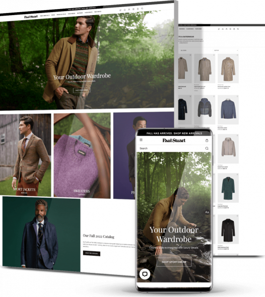 Adobe-Commerce-development-agency-Paul-Stuart Adobe commerce development for Paul Stuart luxury menswear example