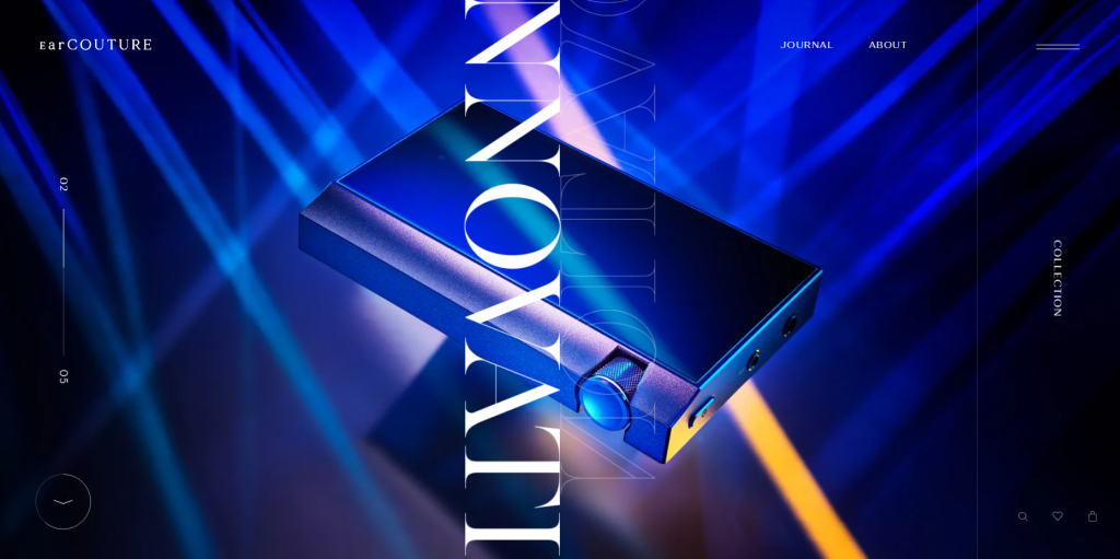 an example of gradient style in web design, featured image of amplifier.