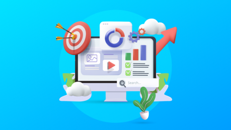 web design trends featured hero image with various website elements
