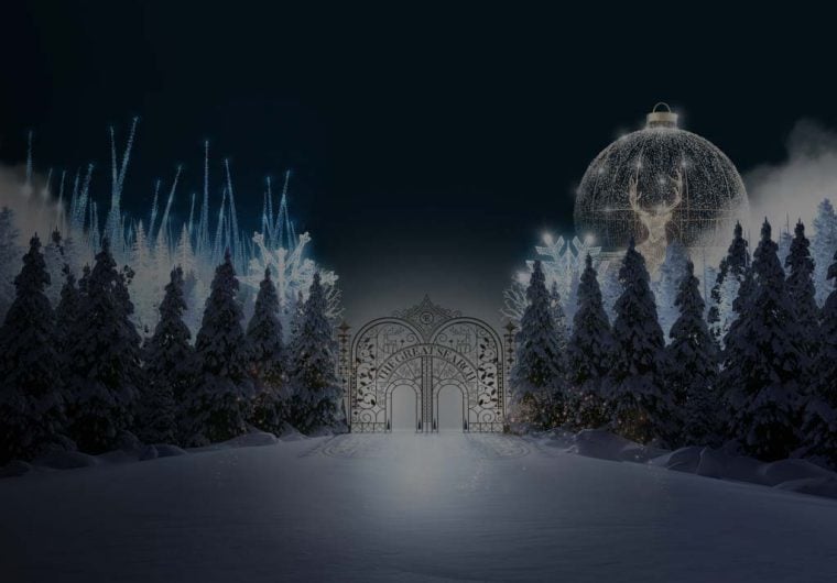 custom-website-design-company-Enchant magical forrest in christmas time