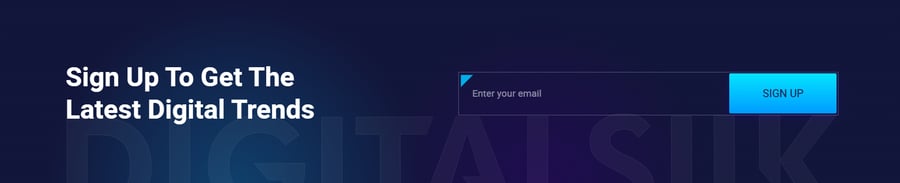 A screenshot of AK World's newsletter CTA