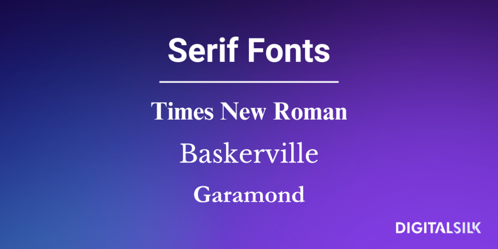 Serif fonts