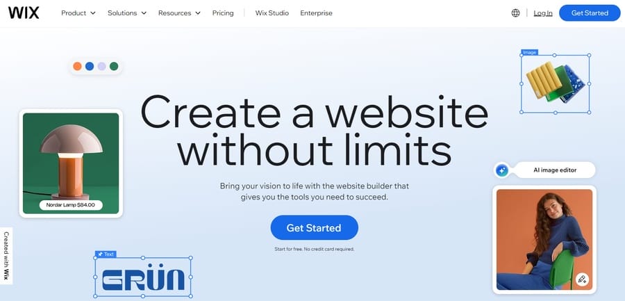 Wix website screenshot