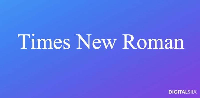 An image showing what the Times New Roman font looks like.
