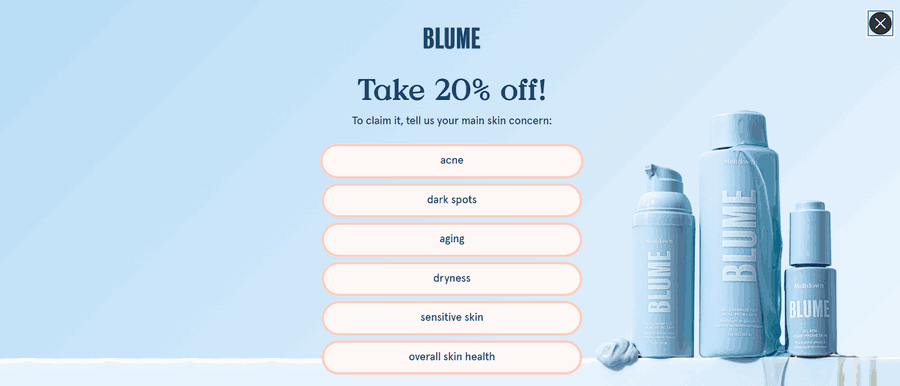 Blume website screenshot