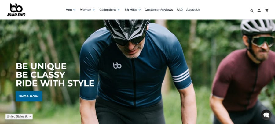Bicycle Booth website screenshot