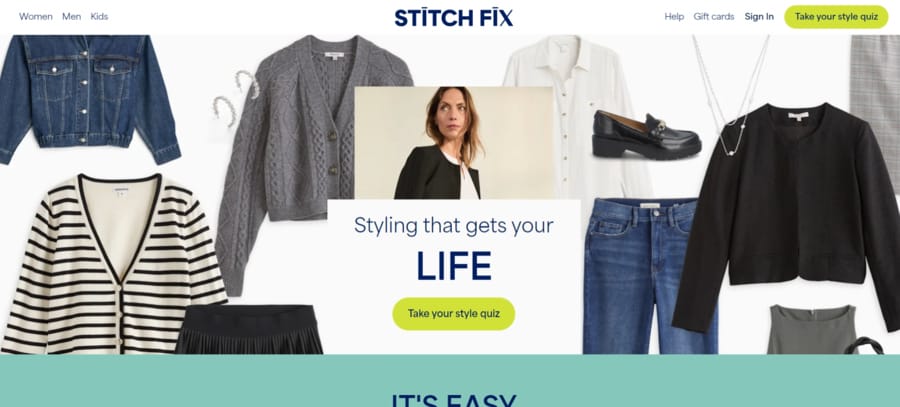 Stitch Fix website screenshot