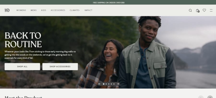 Tentree website screenshot