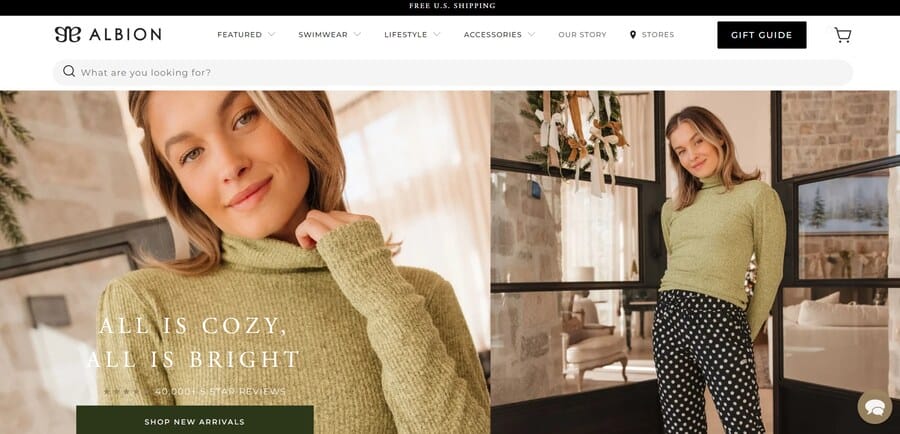 Albion Fit website screenshot