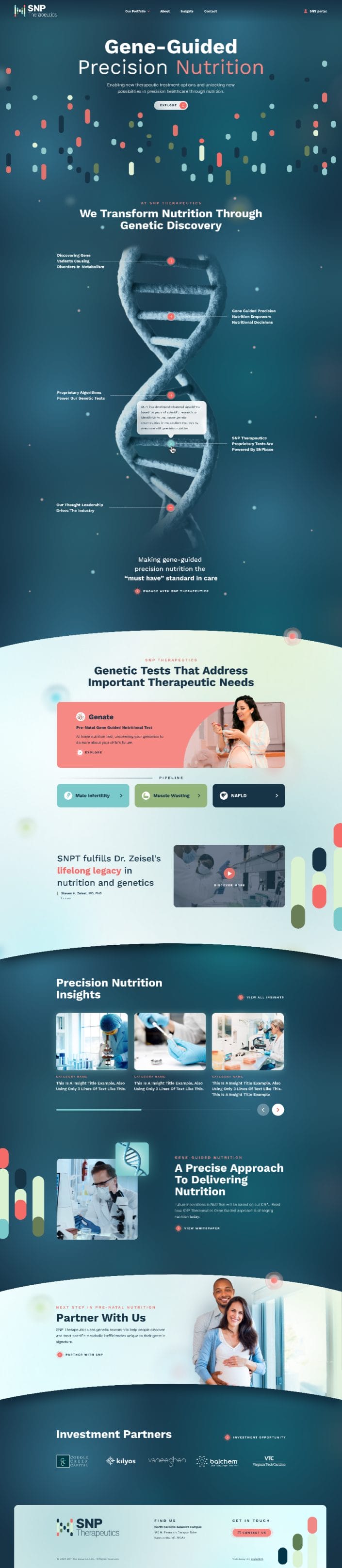 digital silk snp therapeutics full web design