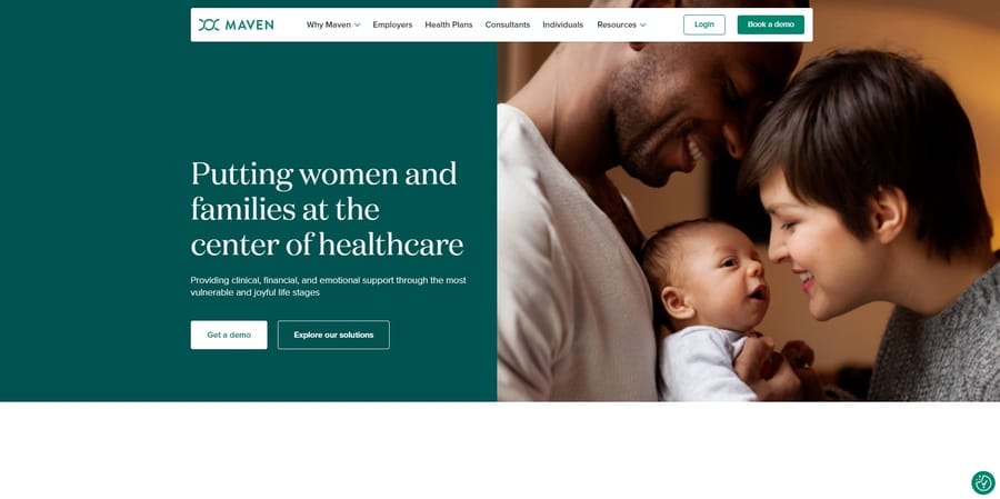 Maven Clinic website screenshot
