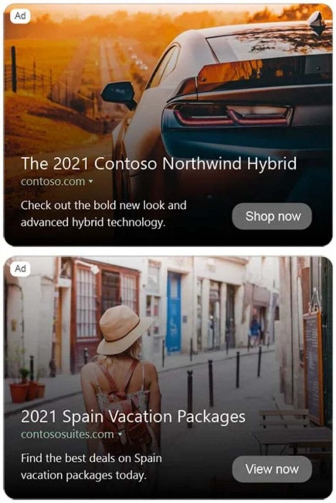 Image showing Microsoft's multimedia ads