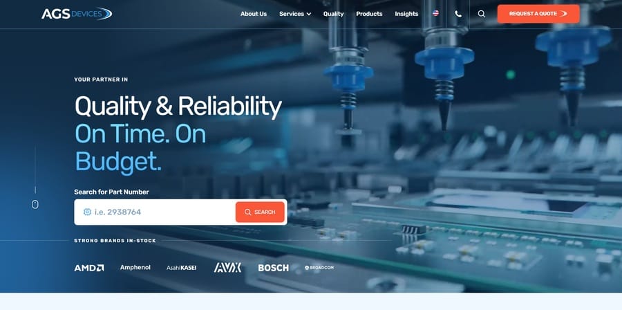 AGS Devices website screenshot