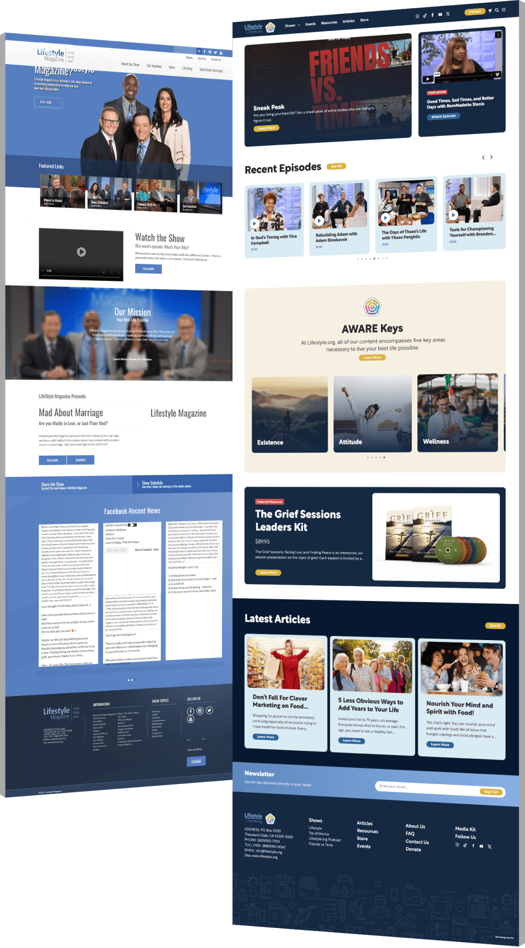 Image shoing Lifestyle's before and after website design