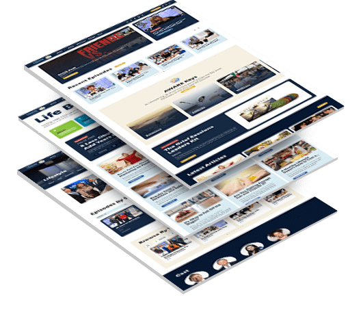 Three stacked images of Lifestyle's website design