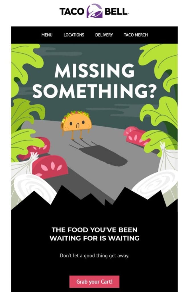 Image showing Taco Bell's automated email
