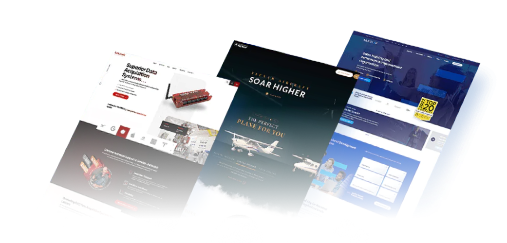 Three stacked images of Digital Silk's projects