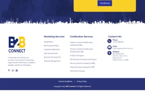 AK World Service B2B project preview AK World Service B2B website lower section preview